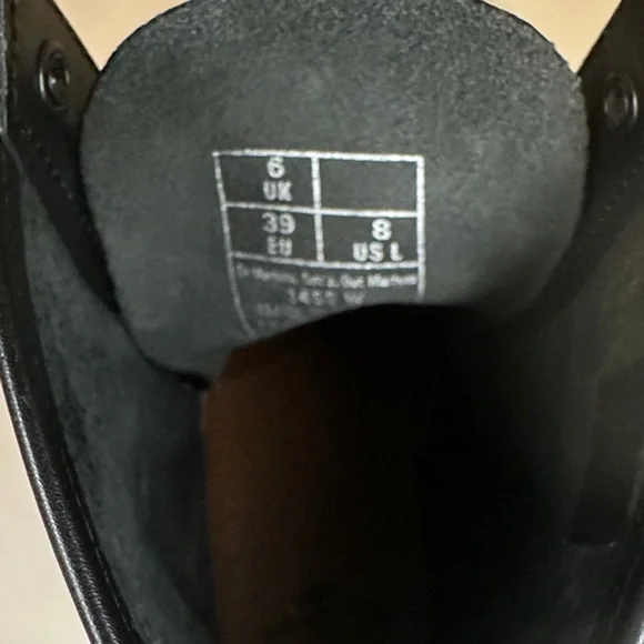 Dr. Martens Smooth Black Lace-Up Boots - Picture 3 of 11